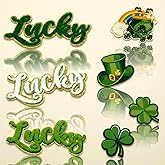 Maysing 7 Pcs St. Patrick's Day Self Adhesive Iron on Patches Irish Themed Chenille Patches Sew on St. Patrick's Day DIY Embroidered Shamrock Decor for Clothing T-Shirt, Backpacks Hats Jackets