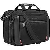 EMPSIGN Laptop Case Briefcase, 17.3 Inch Laptop Bag Expandable Messenger Bag for Men & Women Water Repellent, RFID Blocking