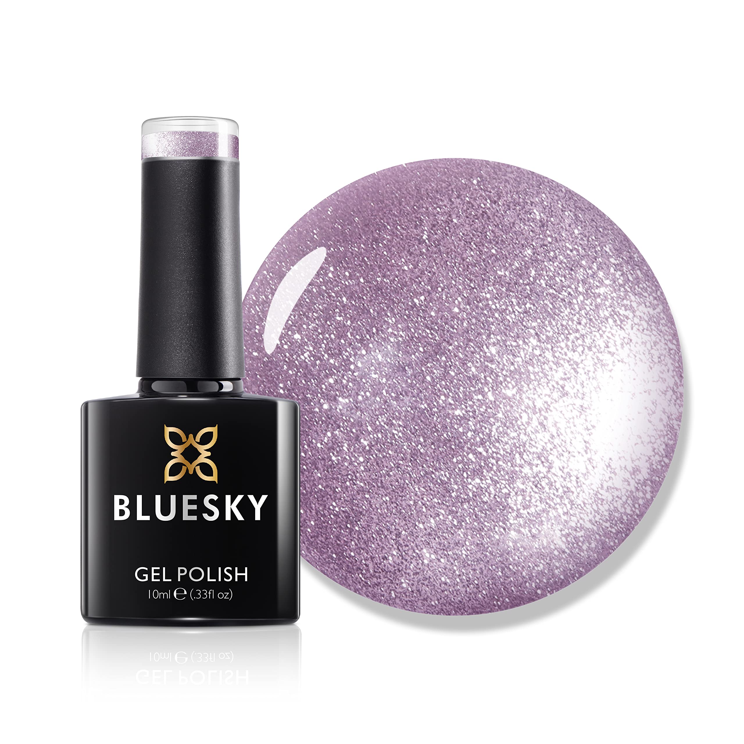 Bluesky 5D Cat Eye Gel Nail Polish Magnetic Nail Art Queen Mary SW06 Purple Glitter 10ml