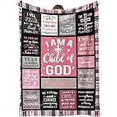 Christian Gifts for Women Faith, Baptism/Catholic/Inspirational/Religious/Spiritual/Birthday Gifts for Adults/Sister/Mother/Girls, Cozy Soft Throw Blankets for Women/Men 40"x 50"