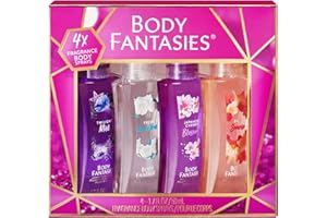 Body Fantasies 4-Piece Gift Set, 50 ml (Pack of 4)