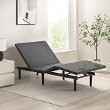 Zinus Nadia Adjustable Bed Frame, Electric Reclining Platform Bed Base, 5-Function Wireless Remote, Independent Head and Foot Incline, Easy, Tool-Free Assembly, Twin XL