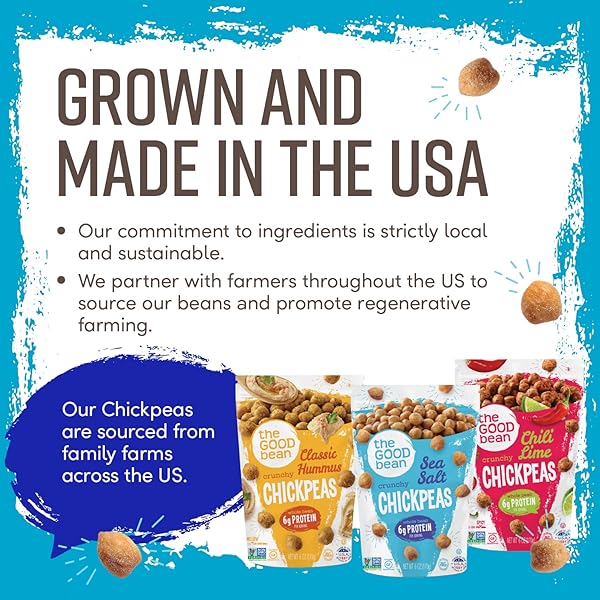 THE GOOD BEAN CRUNCHY CHICKPEAS SNACKS, SWEET SRIRACHA , 6 OUNCE
