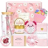 Gift Baskets for Women Unique Birthday Gifts for Women Self Care Cheer Up Gifts Set Pick Me Up Gift Box for Woman Teen Girls Best Friend Sister Ladies Friendship Her - Inspirational Pink Present