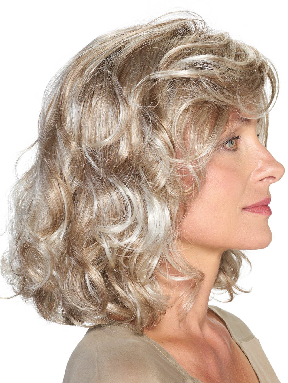 Perücke Lofty Elisa in Perlblond dunkler Ansatz Farbnr 717 mittel 18 32 cm Nacken 17 cm lockig Kunsthaar wie Echthaar Amazon Beauty