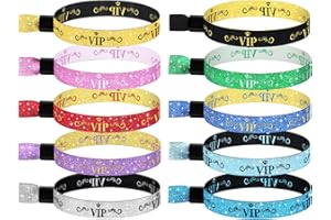 COMFLORA 100 Colored VIP Wristbands for Concerts & Parties, Lightweight Disposable Wrist Strap (Multicolor)