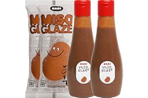 Cabi Miso Glaze (2 Pack) - Perfect Miso Umami Japanese BBQ Sauce w/ Unique Peppery Note – Authentic Japanese Koji Fermented Food Sauce – Easy-to-Use Squeeze Bottles for Food Enthusiasts