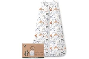 FILLEEP Baby Sleep Sack 12-18 Months Rayon Made From Bamboo 1.0 Tog Soft Wearable Blanket Baby Sleeping Bag for Infant Newborn 2-Way Zipper Toddler Sleep Sacks