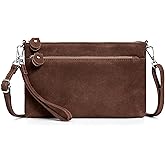 befen Genuine Leather Wristlet Clutch Wallet Purses with RFID Blocking, Small Crossbody Bags Shoulder Handbag for Women