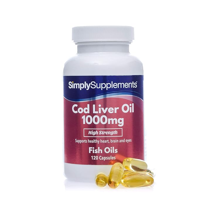 Buy Cod Liver Oil 1000mg 120 Capsules Rich in Omega 3 Fatty Acids