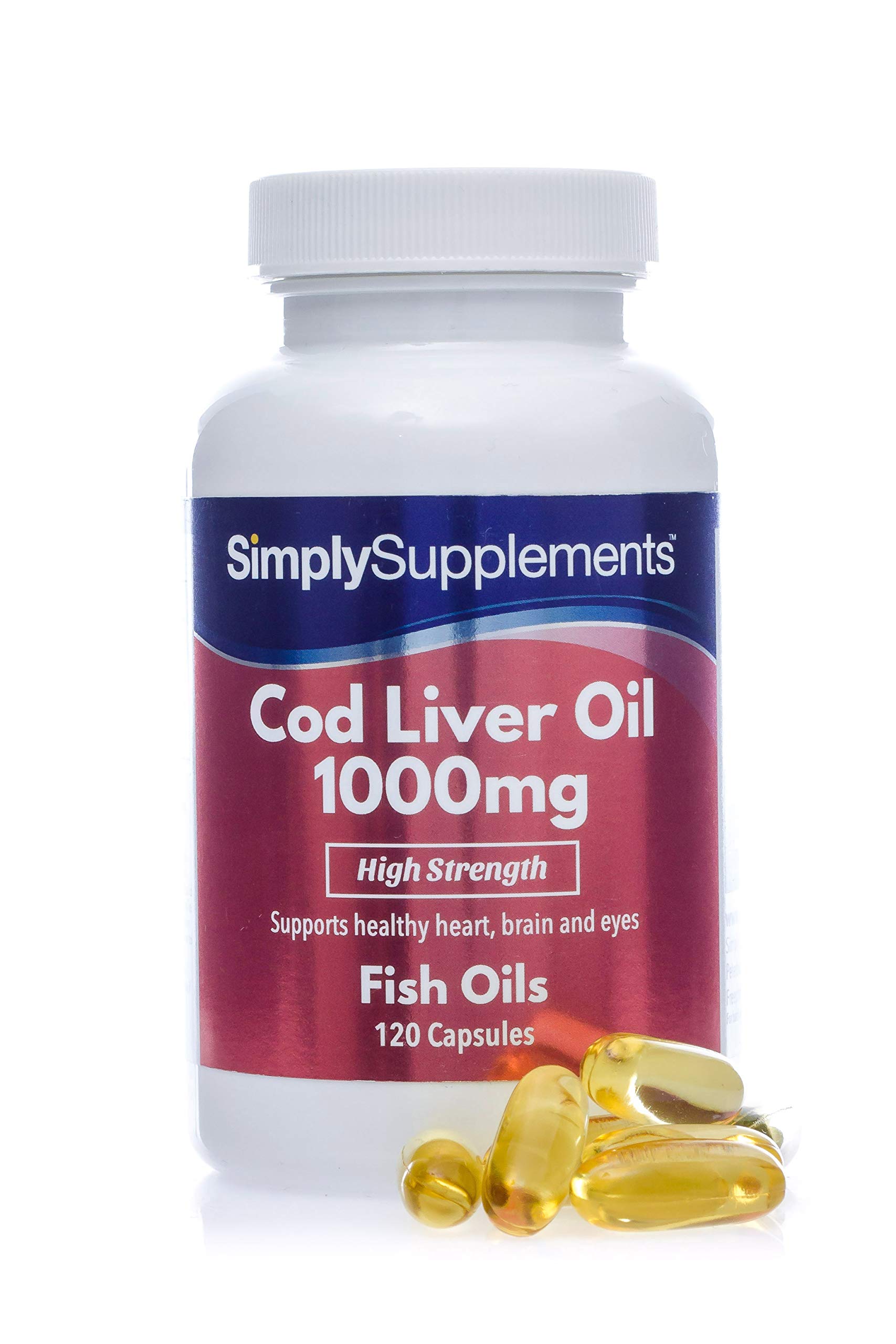 Buy Cod Liver Oil 1000mg 120 Capsules Rich in Omega 3 Fatty Acids
