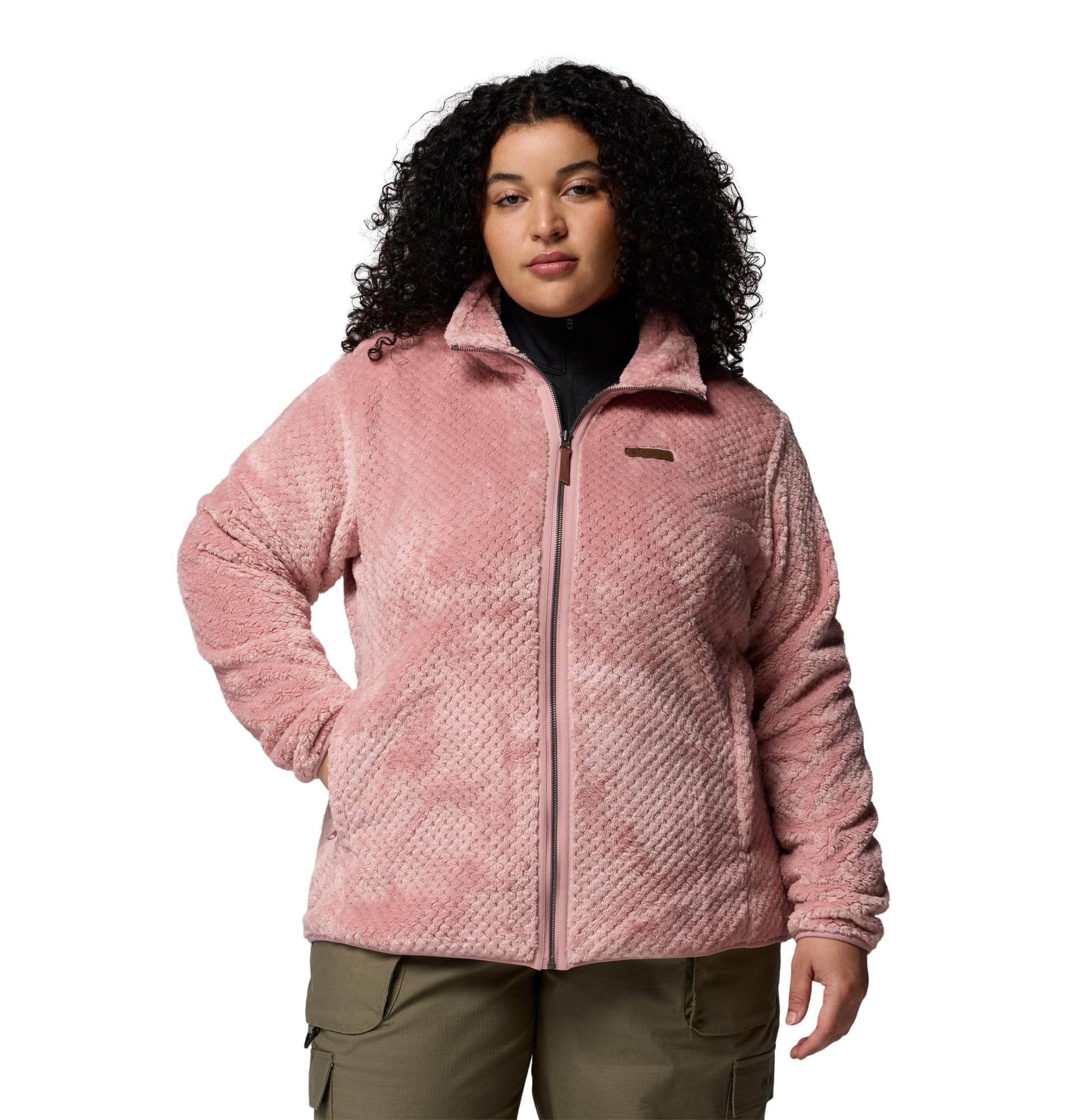 Columbia Womens Fire Side II Sherpa Full Zip Fleece Jacket, Eraser Pink, 2X Image