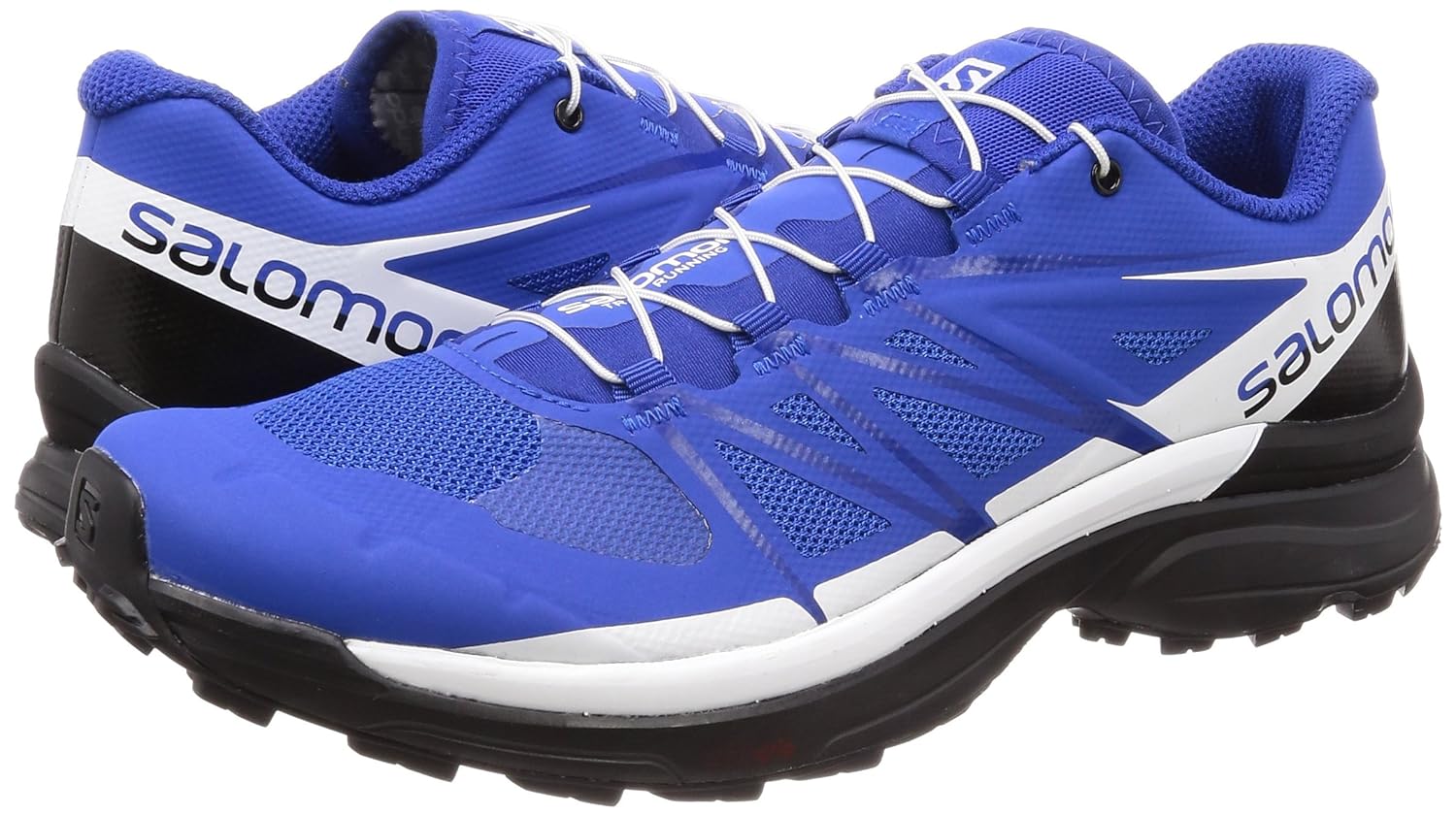 salomon l40146900 wings pro 3 synthetic trail running shoes, adult (blue)