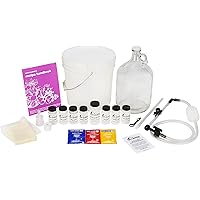 North Mountain Supply Premium Fruit Wine Making Equipment & Ingredient Kit - 1 Gallon Economy Kit - 24 Pieces - Use Your…