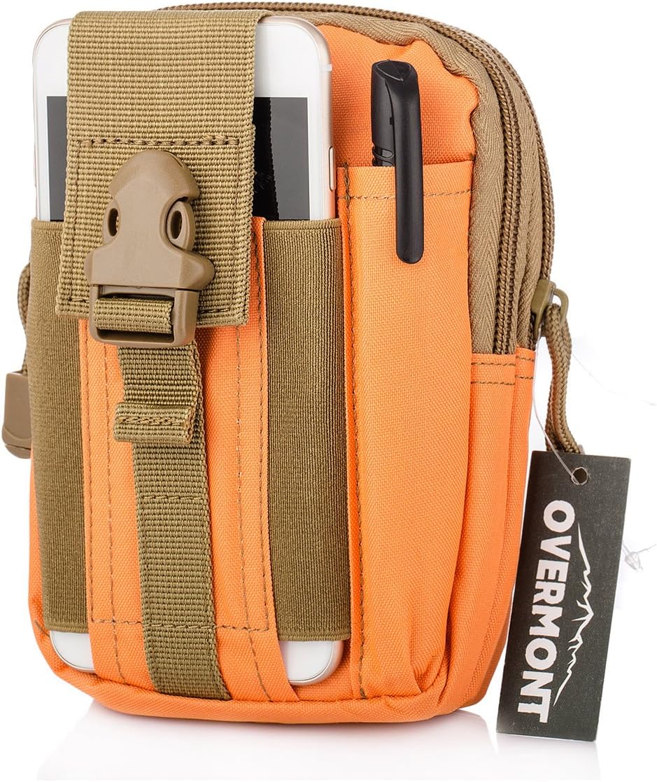 Overmont Tactical Waist Pack, Utility Gadget Pouch Oxford cloth Work Waist Bag Oxford cloth WorkArmy Military Pouch Small bags for Outdoor Hiking Camping Cycling