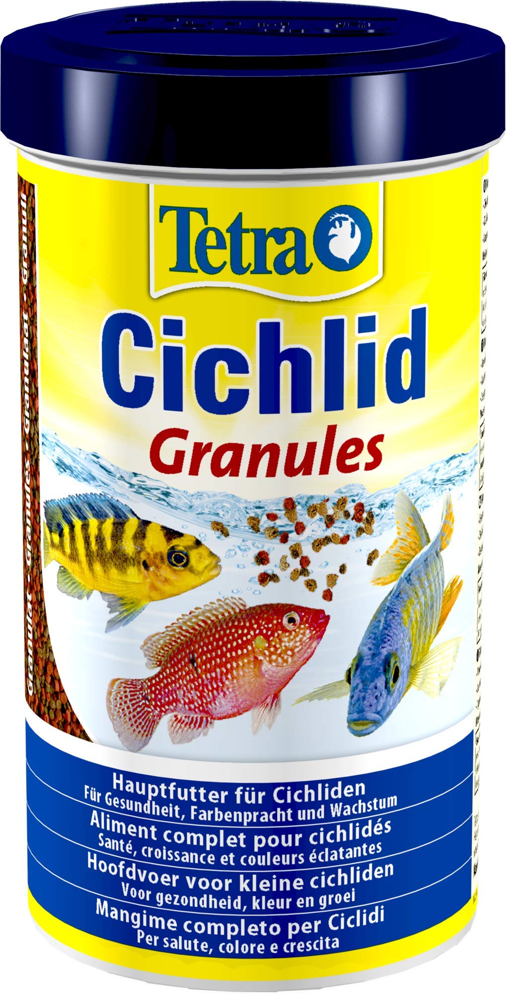 Tetra Cichlid Granules (main feed mix for medium sized cichlids, 2 different granulates), 500 ml can