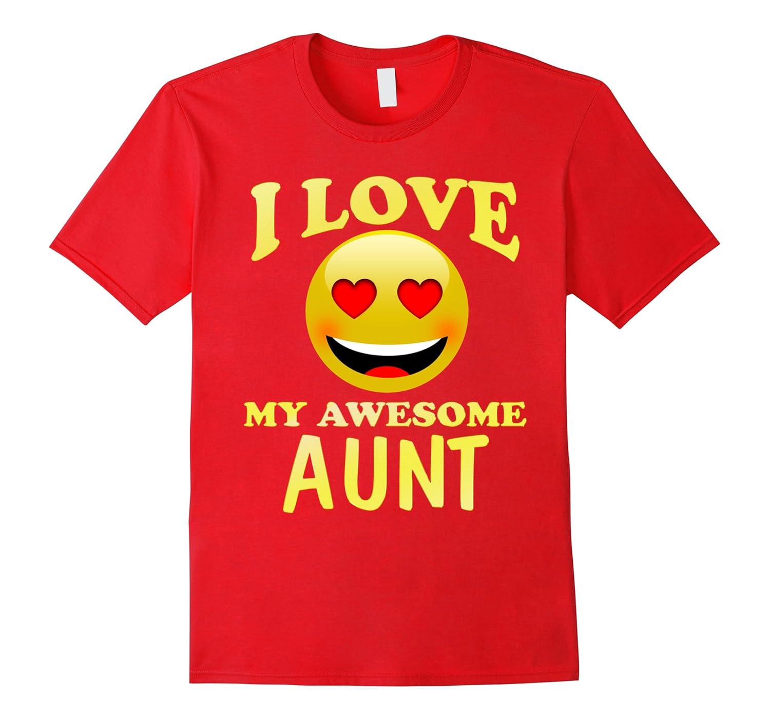 Heart Face Family Group Shirt I Love My Awesome Aunt-ANZ