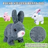 LYINUR Interactive Rabbit Toy - Walking, Talking, Jumping Plush Easter Bunny Pal view 4