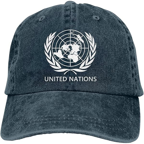 United Nations Emblem Navy Baseball Cap - Classic Linen Dad Hat, Adjustable Fit For Men & Women - View #7