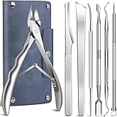 7-Piece Ingrown Toenail Treatment Set, Professional Stainless Steel Ingrown Toenail Removal Kit, Toenail Clippers for Thick Toenails, Pedicure Tools for Feet, Nail Clippers for Thick and Ingrown Nails