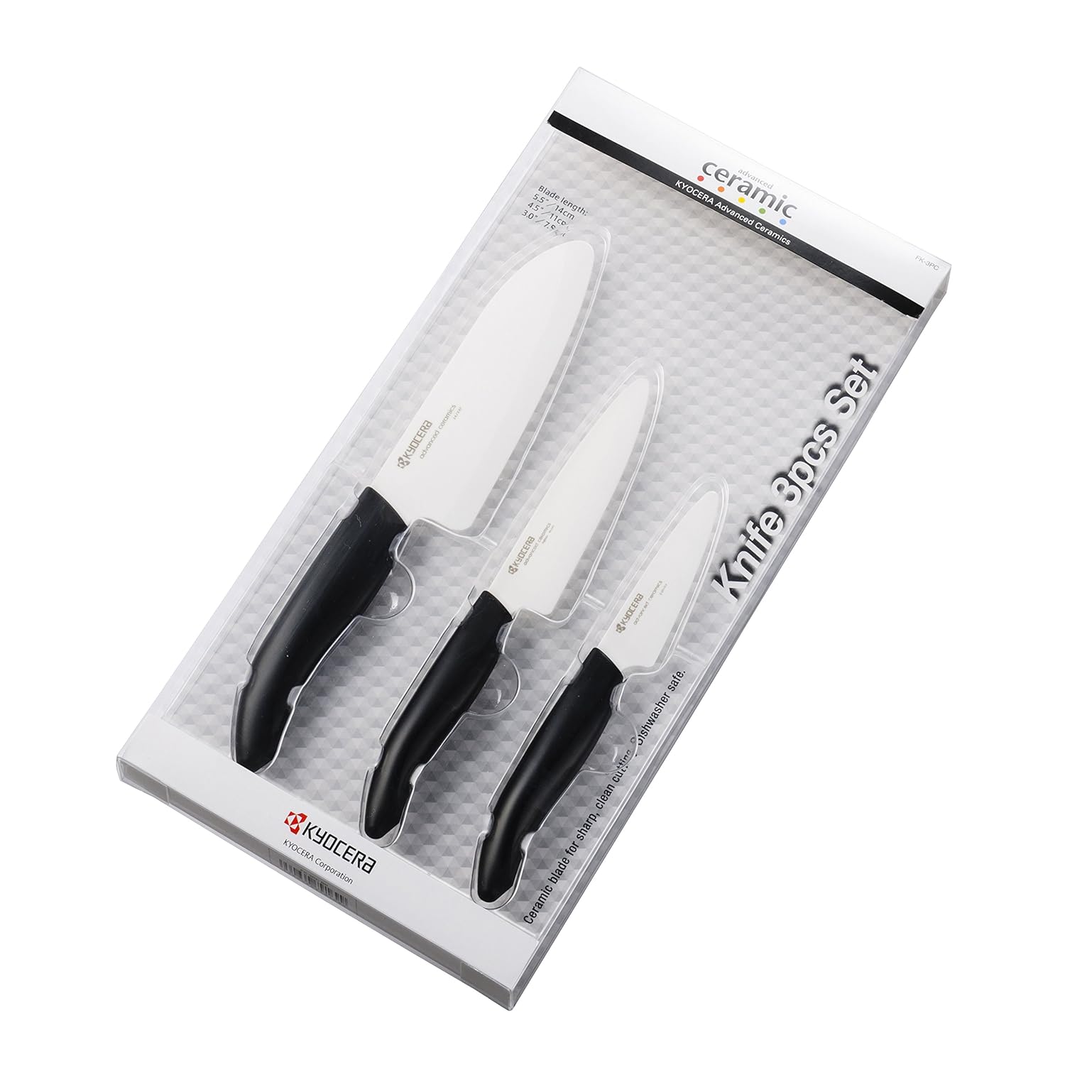 Kyocera 3 Piece Advanced Ceramic Revolution Series Knife Set, Black eBay