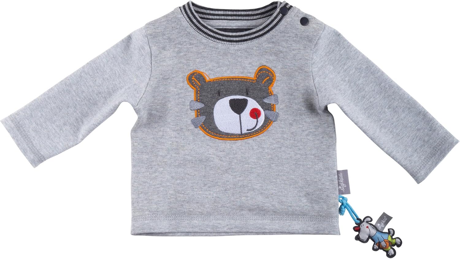 Sigikid Baby-Jungen Langarmshirt, Grau (Melange Abk102Bl 81), 68 ...