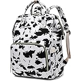 Yusudan Cow Print Laptop Backpack for Women Men, 15.6 inch College School Backpack Bookbag for Work/School/Travel/Business