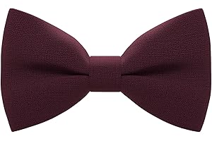 Bow Tie House Linen Classic Pre-Tied Bow Tie Formal Solid Tuxedo