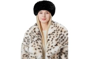 Tngan Women's Faux Fur Headband Soft Winter Cossack Russion Style Hat Cap