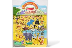 Melissa & Doug Puffy Sticker Play Set: Safari - 42 Reusable Stickers - FSC Certified