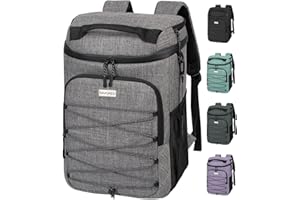 BAVGRED 30 Cans Cooler Backpack Insulated Waterproof, Backpack with Cooler Compartment for Men and Women, Soft Sided Cooler B