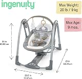 Ingenuity Swing 'n Go Deluxe 5-Speed Portable Baby Swing 0-9 Months view 9