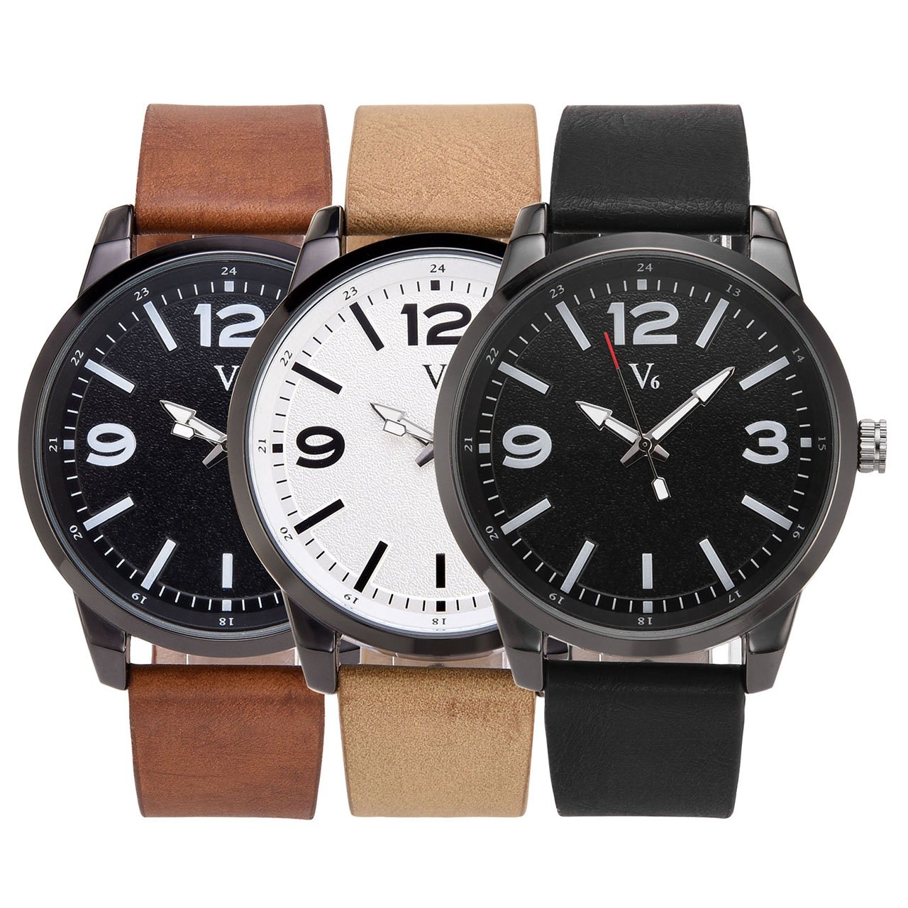 JSDDE Uhren,Vintage Klassische Armbanduhr Wasserdicht Einfaches Design Matt Wähl Quarz Uhrwerk Uhr Herren Bahnuhr