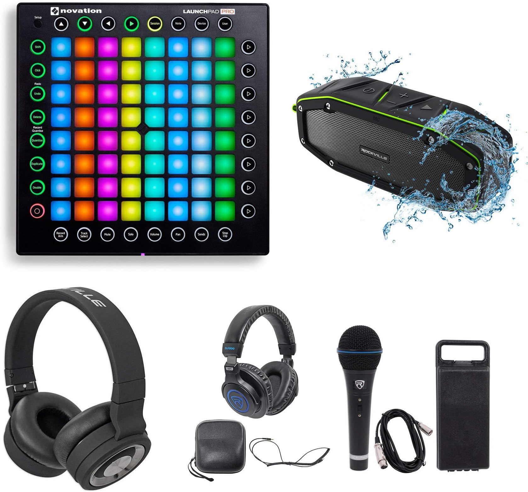 Novation Launchpad Pro USB MIDI RGB 64-Pad DJ Controller+Headphones+Speaker+Mic