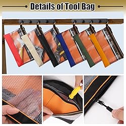BESARME 3 Pcs 11.8" Clear Tool Pouch with Zipper