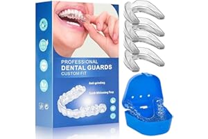 PAECEIONI Mouth Guard for Clenching Teeth at Night, Night Guards for Teeth Grinding, Mouth Guard for Grinding Teeth at Night, Reusable Teeth Grinding Mouth Guard, Mouthguards for Grinding of Teeth (4 Piece Set)