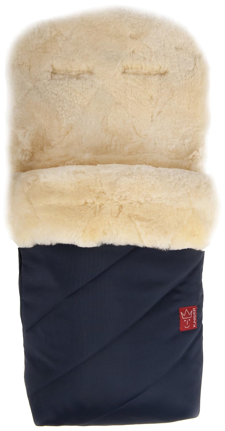 Kaiser Fußsack "Paat", echtes Lammfell Medizin (keine Lammwolle), marine
