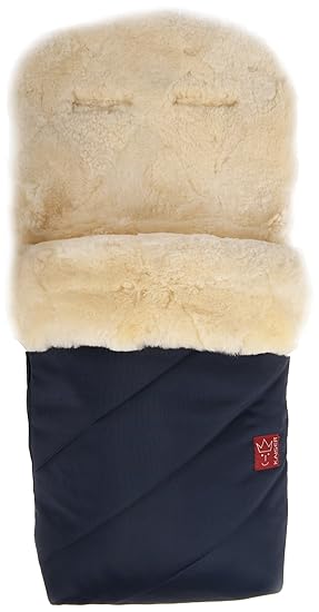 Kaiser Fußsack 'Paat', echtes Lammfell Medizin (keine Lammwolle), marine