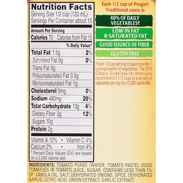 PREGO, ITALIAN SAUCE, 67OZ CONTAINER (PACK OF 2) (CHOOSE FLAVOR BELOW) (TRADITIONAL)