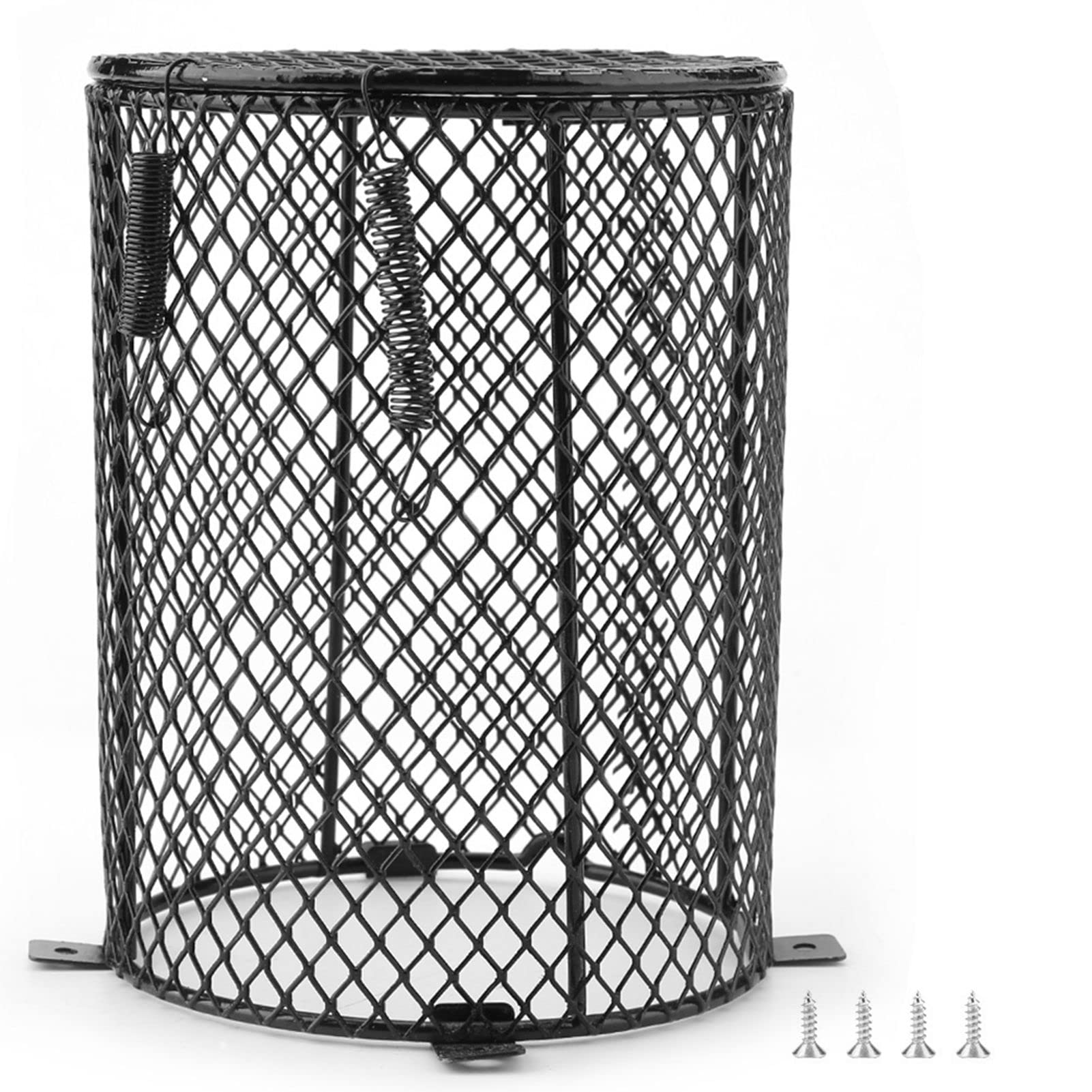 Omabeta Heating Bulb Guard, Reptile Heating Lamp Guard Heating Lamp Shade Ceramic Heat Lamp Holder for Reptile Lamps for Ceramic Light Bulb for(Round Shaped)