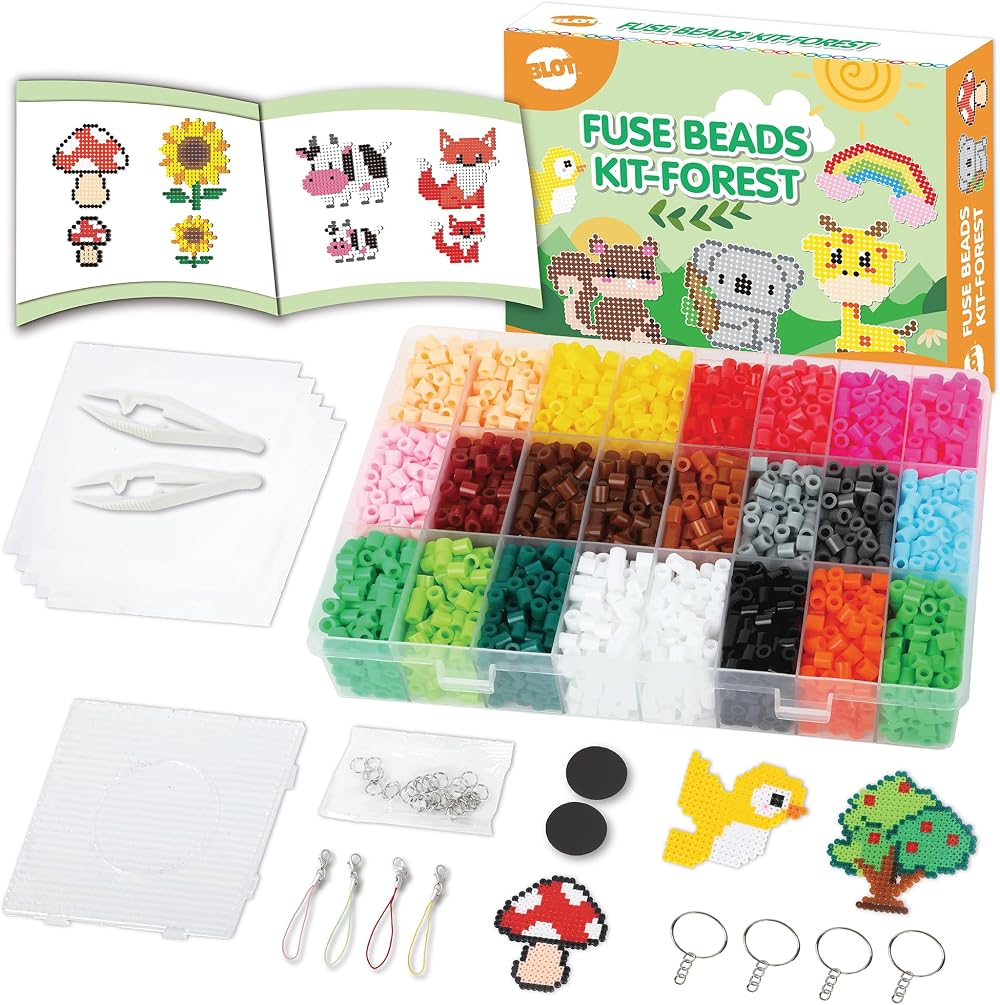 BLOT Fuse Beads Kit 4000 Pcs 5mm Forest Theme Kids Craft Set
