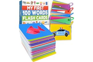 THE BAMBINO TREE 100 First Words Flash Cards – High Contrast Picture Flashcards – Educational Learning for Speech and Early Vocabulary Featuring Animals, Food, Transport, Family, Clothes and More