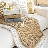 GKXLH Thick Corduroy Sofa Cover 2 3 4 Seater Non-Slip 90x210cm Coffee view 7