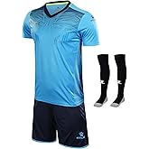 KELME Soccer Goalkeeper Jersey Short Sleeve Uniform Kit - Mens Padded Football Goalie Shirt Shorts Socks Unisex Adult Sizes