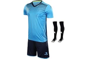 KELME Soccer Goalkeeper Jersey Short Sleeve Uniform Kit - Mens Padded Football Goalie Shirt Shorts Socks Unisex Adult Sizes