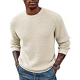 PJ PAUL JONES Mens Pullover Sweater Waffle Textured Long Sleeve Knitted Sweaters