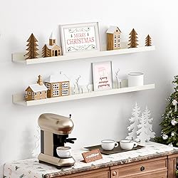 upsimples Floating Shelves for Wall, Wood Mounted