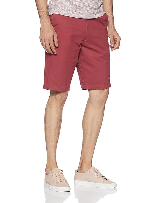 Buy Marks & Spencer Men's Relaxed Fit Shorts (7770M_Red Mix_40) at