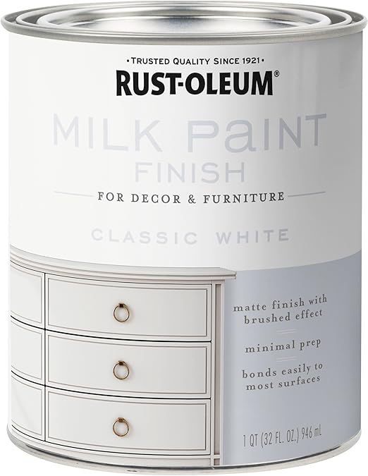 Rust Oleum 331049 Finish Milk Paint Quart Classic White