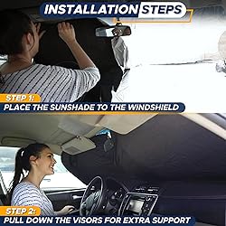 EcoNour Patented Design Car Windshield Sun Shade